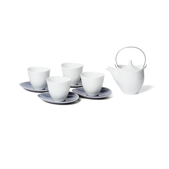 Våg Tea Set ティーセット(土瓶White×カップWhite×プレートS gray)の画像