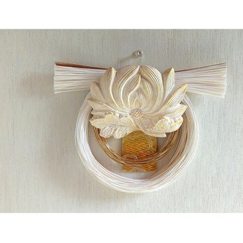 和のかたち　水引しめ飾り　菊の白の画像
