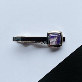 コメット【アメジスト Amethyst】七宝焼のネクタイピン  純銀胎有線七宝の画像