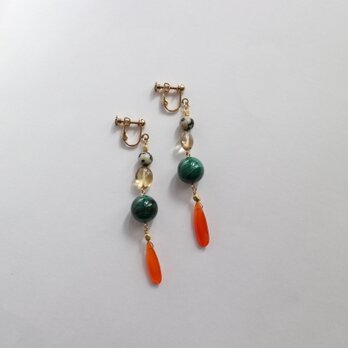 Colorful stone earring(pierce)の画像