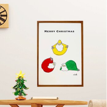 【クリスマス】クリスマスポスター＊サンタクロース＊インテリア＊アートポスターの画像
