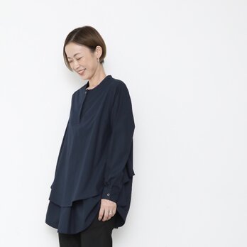 Kasane blouse / dark navyの画像