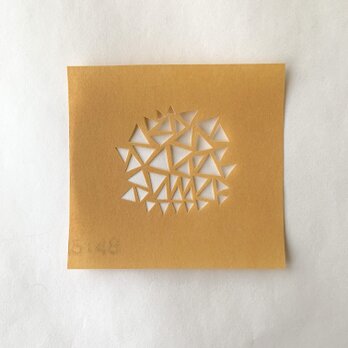 ステンシル型紙（三角塊・小Ｃ）の画像
