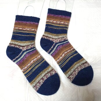 手編み靴下 opal 9103の画像