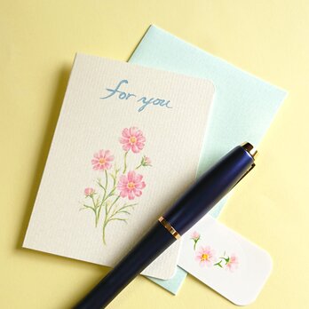 ミニメッセージカード「秋桜」 ２枚入の画像