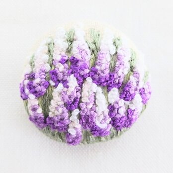 刺繍ブローチ 揺れるラベンダー②の画像