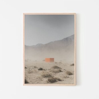 オレンジキューブ / カリフォルニアの砂漠 ポスター 写真 ミニマルの画像