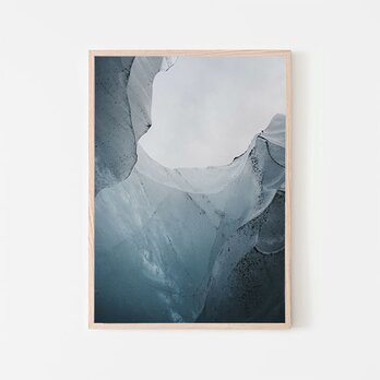 ブルーアイス / アイスランド 氷 ヨーロッパ ポスター 写真 青 自然 A3〜 縦長の画像