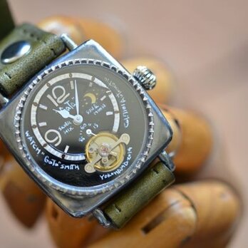 BYBLOS SILVER Automatic 抹茶×栃木レザー