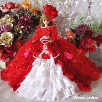 マルガレーテ王妃 深紅のフェニーチェ♥ビビットなイタリアンレッドが優雅なプリンセストレーンドレスの画像
