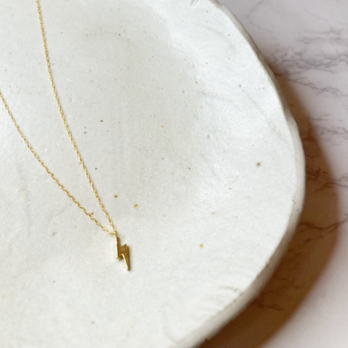 Tiny Lightning Necklace　Goldの画像
