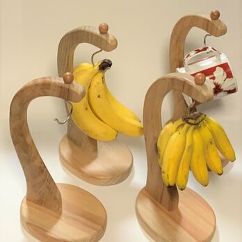☆新春セール☆Sale【組み立て式】木製バナナスタンド　バナナツリー　マグカップスタンド　楠（くすのき）　【数量限定販売】の画像