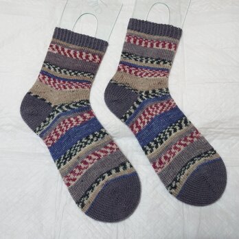 手編み靴下 opal KFS104 アイスランドロピーの画像
