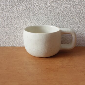 陶器　育てるウツワ ククサに憧れて マグカップ 白 顔料青 地シリーズの画像