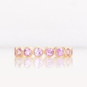 Pink sapphire eternity ringの画像