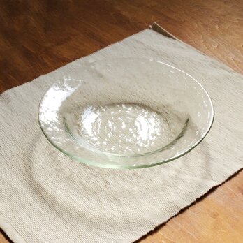 【期間限定：10％Off】在庫限り：リサイクルガラスの食器　スープ皿　ライトグリーン(φ22cm)の画像