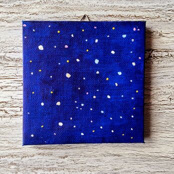 アートパネル「夜空の煌めく星々３」油彩画・原画・壁飾りの画像
