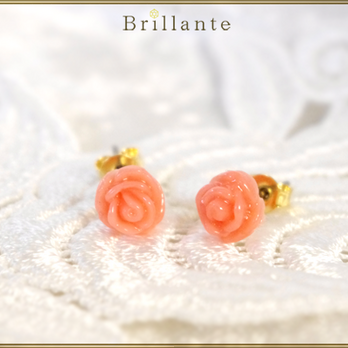 petit rose pierced (apricot)の画像