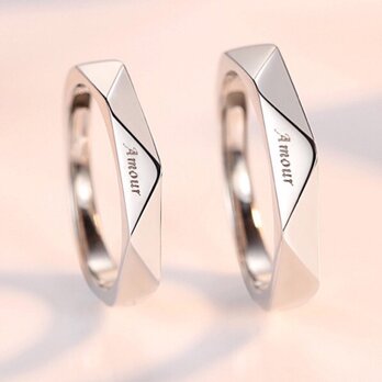 ✨人気✨ペアリング【フリー】 結婚指輪　S 925 シルバー　受注製作　リング　カップルの画像