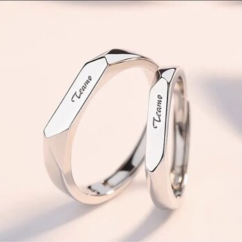 ✨人気✨ペアリング【フリー】 結婚指輪　S 925 シルバー　受注製作　リング　カップルの画像