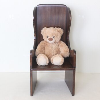 大切なお人形、ぬいぐるみのための椅子。 ウィングバックドールチェア No.2020の画像