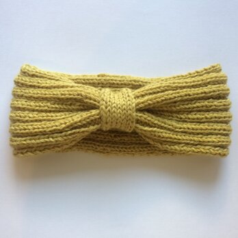 リボンのニットターバン