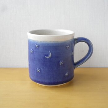 星模様のマグカップ＊青の画像