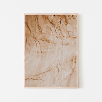 岩のテクスチャー / アートポスター 写真 インテリア 石 自然 アーチーズ国立公園 アメリカ ベージュトーン 縦長の画像