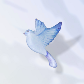 飛翔するカナリヤ(ブルー)の画像