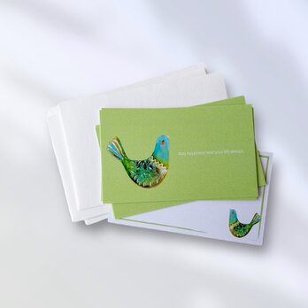 メッセージカードセット（幸福鳥ピスタチオ）の画像