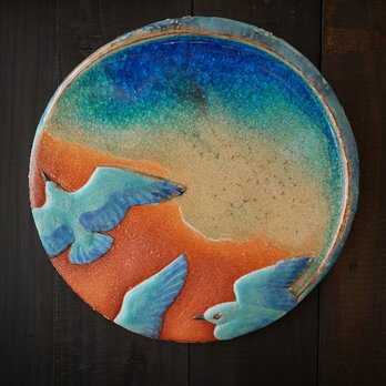 渚のかもめ no.6 陶板レリーフの画像