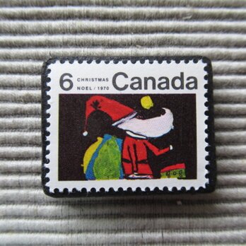 カナダ　クリスマス切手ブローチ7723