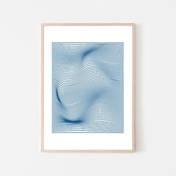 ジオメトリックパターン / アートポスター カラー ミニマル インテリア アブストラクト 幾何学 ホワイト 縦長の画像
