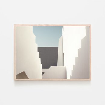 階段と影 / アートポスター カラー ミニマル インテリア 陰陽 ミニマリスティック 建築 横長の画像