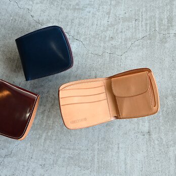 【コードバンとブッテーロ】シェル型二つ折り財布 4色からお好きな色で カラーオーダー  ハーフウォレット　コンパクトウォレットの画像