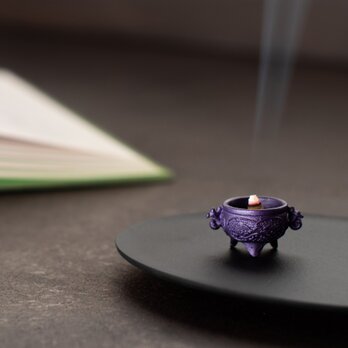 小香炉 三友紋　かきつばた（紫）の画像