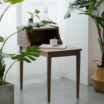 オーダーメイド 職人手作り サイドテーブル コーヒーテーブル 机 ミニテーブル 天然木 家具 無垢材 木目 LR2018の画像