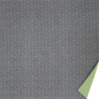 風呂敷　両面染ふろしき　鮫小紋 / 麻型　綿100％ 　黒/グリーン　90cmx90cmの画像
