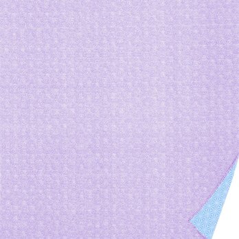 風呂敷　両面染ふろしき　鮫小紋 / 麻型　綿100％ 　紫/水色　90cmx90cmの画像