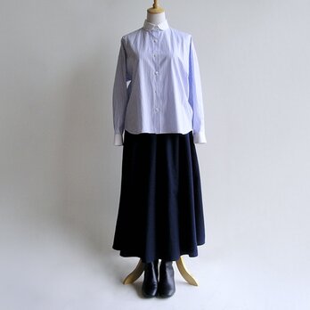 久留米紬織＊基本のスカート（紺色）の画像