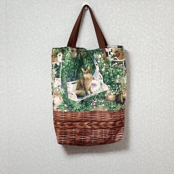 リアル猫ちゃんプリントのトートバッグ