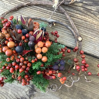 atelierBLUGRA八ヶ岳〜里山の秋葡萄蔓Wreath2104の画像