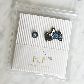 『地図モチーフのアクセサリー/ピアス』Yamaguchiの画像