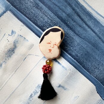 Okame brooch /おかめブローチの画像