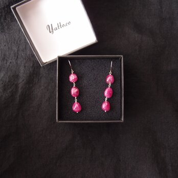 【K10】Ruby Long Earrings／ルビー ロングピアスの画像