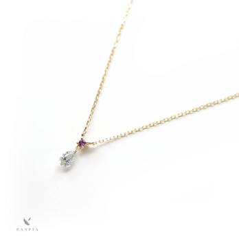 ダイヤモンドとアメジストのK18ネックレス~Diamond collection~の画像