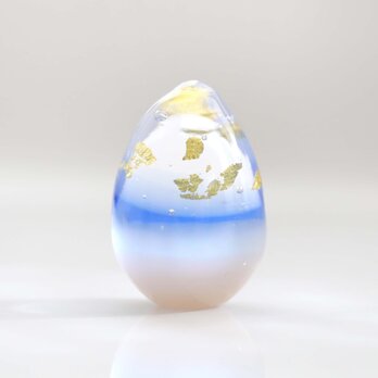 ガラスの雫の小さなオブジェ 「明け方の空」