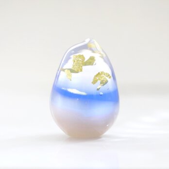 ガラスの雫の小さなオブジェ 「明け方の空」