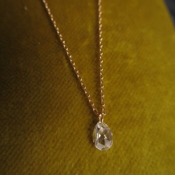 Ｋ18 Pear shaped  Diamond Dew  Necklaceの画像