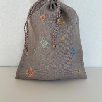 巾着ポーチ - 色とりどり